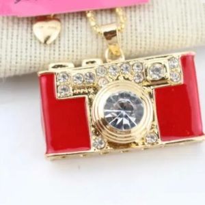 Betsey Johnson Rhinestone & Enamel Camera. NWT